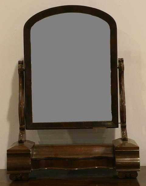 Appraisal: An early th century cedar toilet mirror