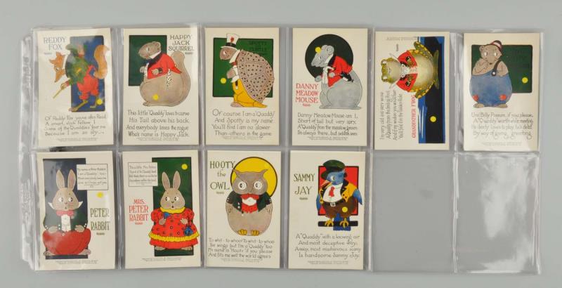 Appraisal: Full Set Of Quaddy Club Postcards This lot include the