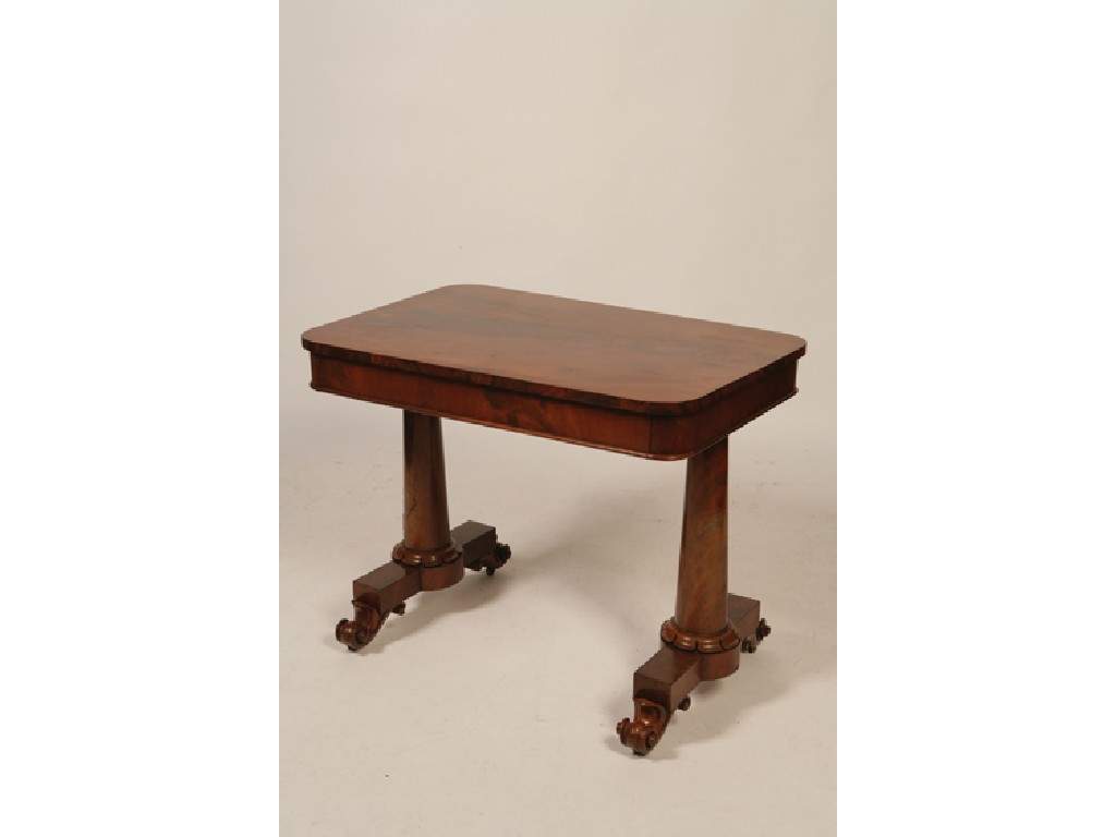 Appraisal: A REGENCY MAHOGANY CENTRE TABLE with a rectangular top with