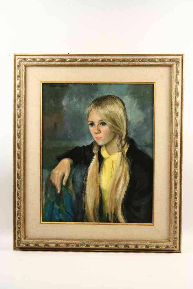 Appraisal: OOC - 'Jill West' portrait of a blonde girl signed