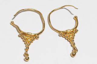 Appraisal: K Gold Earrings Metropolitan Museum of Art K earrings possibly