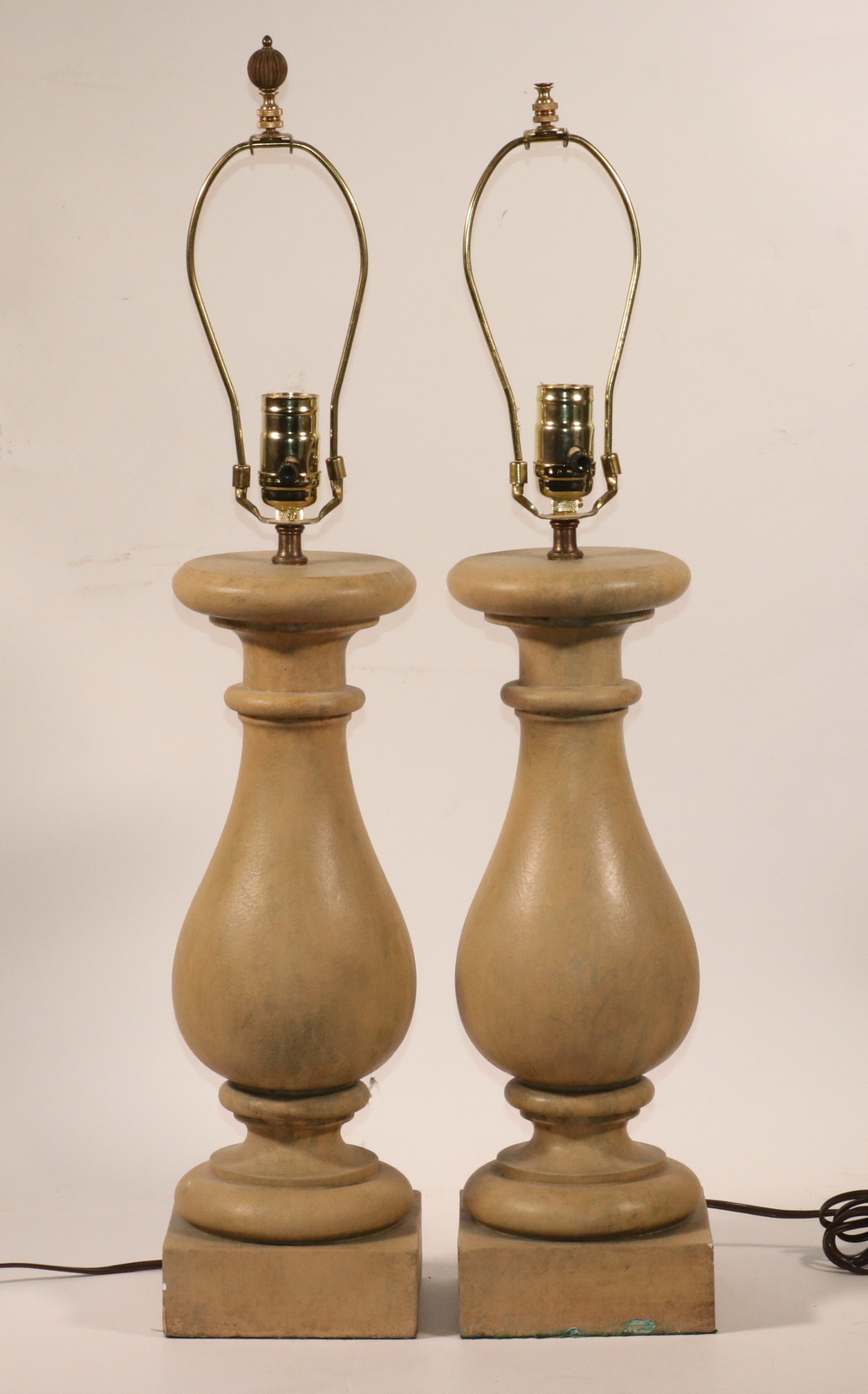 Appraisal: PR CERAMIC TABLE LAMPS Pair of Baluster Form Ceramic Table