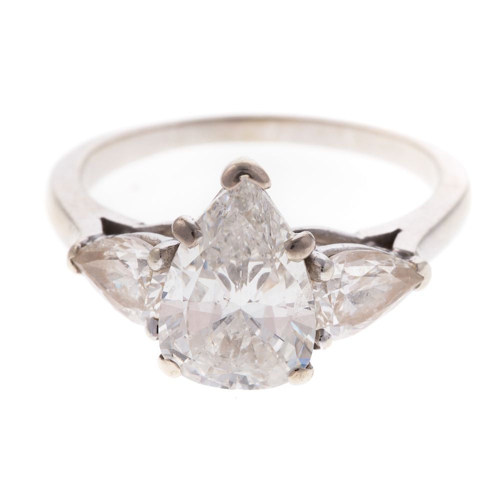 Appraisal: A Ladies Pear Shape Diamond Ring in K K white