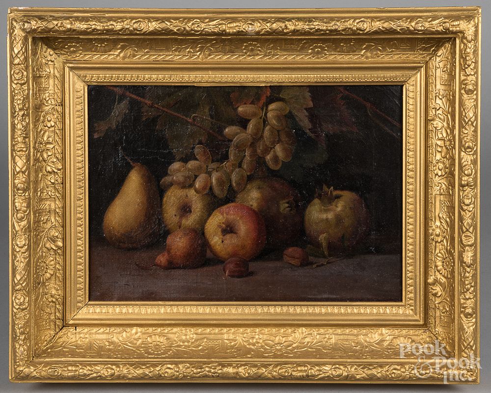 Appraisal: Oil on canvas still life Oil on canvas still life