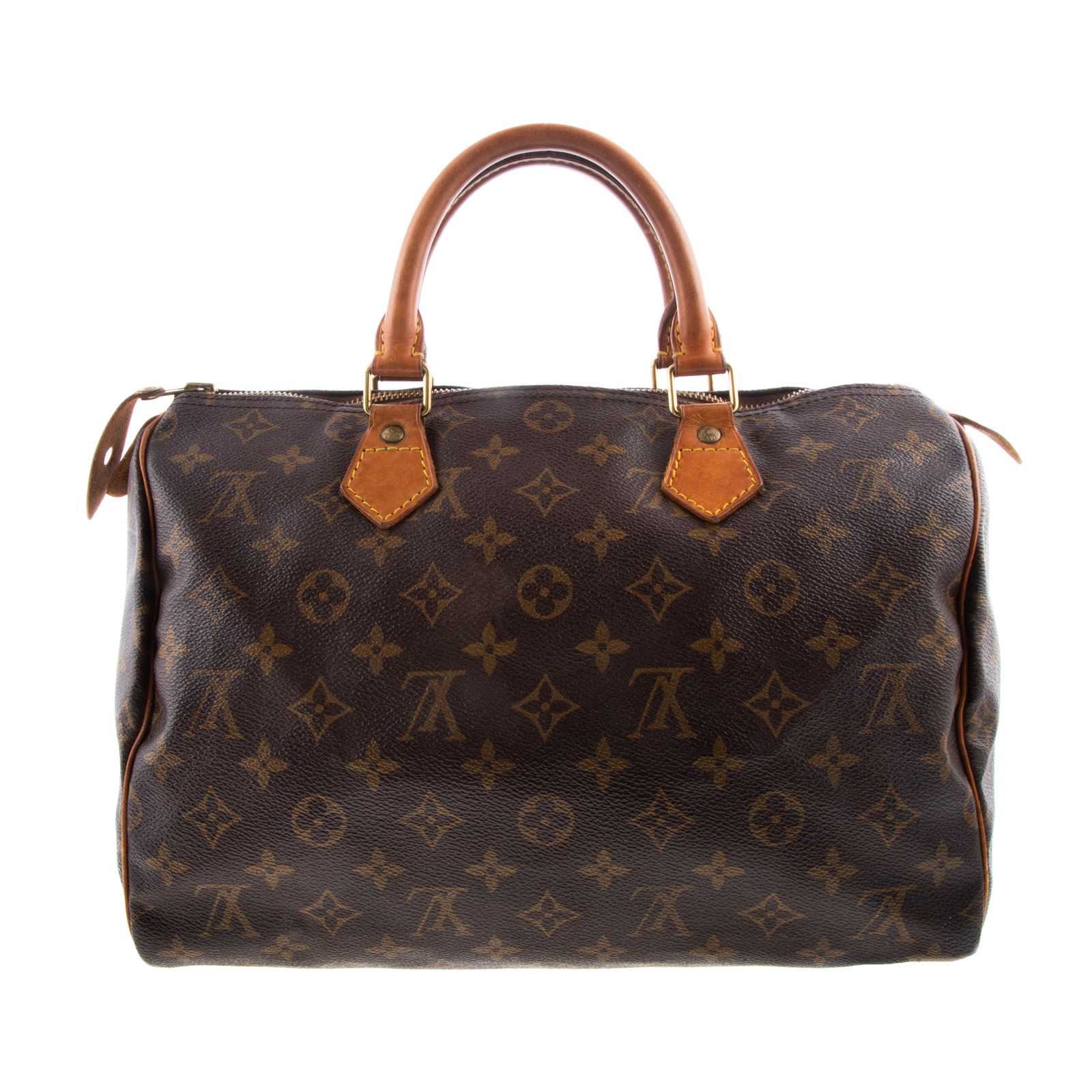 Appraisal: A LOUIS VUITTON MONOGRAM SPEEDY A brown and tan Monogram