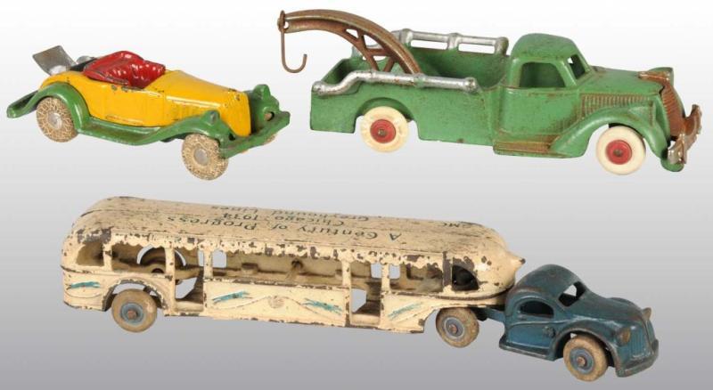 Appraisal: Lot of Cast Iron Vehicle Toys Description Includes one break-apart