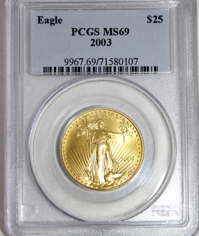 Appraisal: LIBERTY EAGLE GOLD COIN PCGS MS United States Liberty Eagle