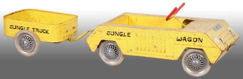 Appraisal: Pressed Steel Triang Jungle Wagon Pedal Car Description English s