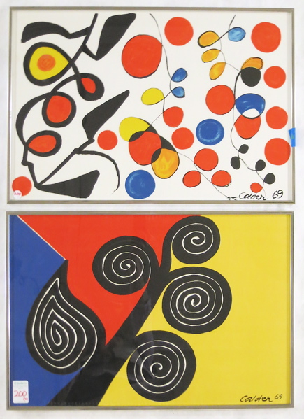 Appraisal: ALEXANDER CALDER TWO STONE LITHOGRAPHS American - Spring and Autumn