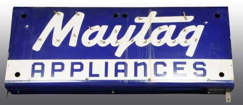 Appraisal: Porcelain Neon Maytag Appliances -Sided Sign Description Neon needs to