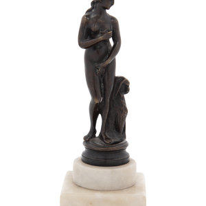 Appraisal: An Italian Bronze Figure of Venus th Century signed Scilli