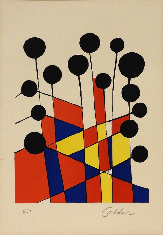 Appraisal: ALEXANDER CALDER JARDIN FLEURISTE LITHOGRAPH United States - Jardin Fleuriste