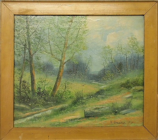 Appraisal: - Shearer Victor American Pennsylvania - oil on canvas spring