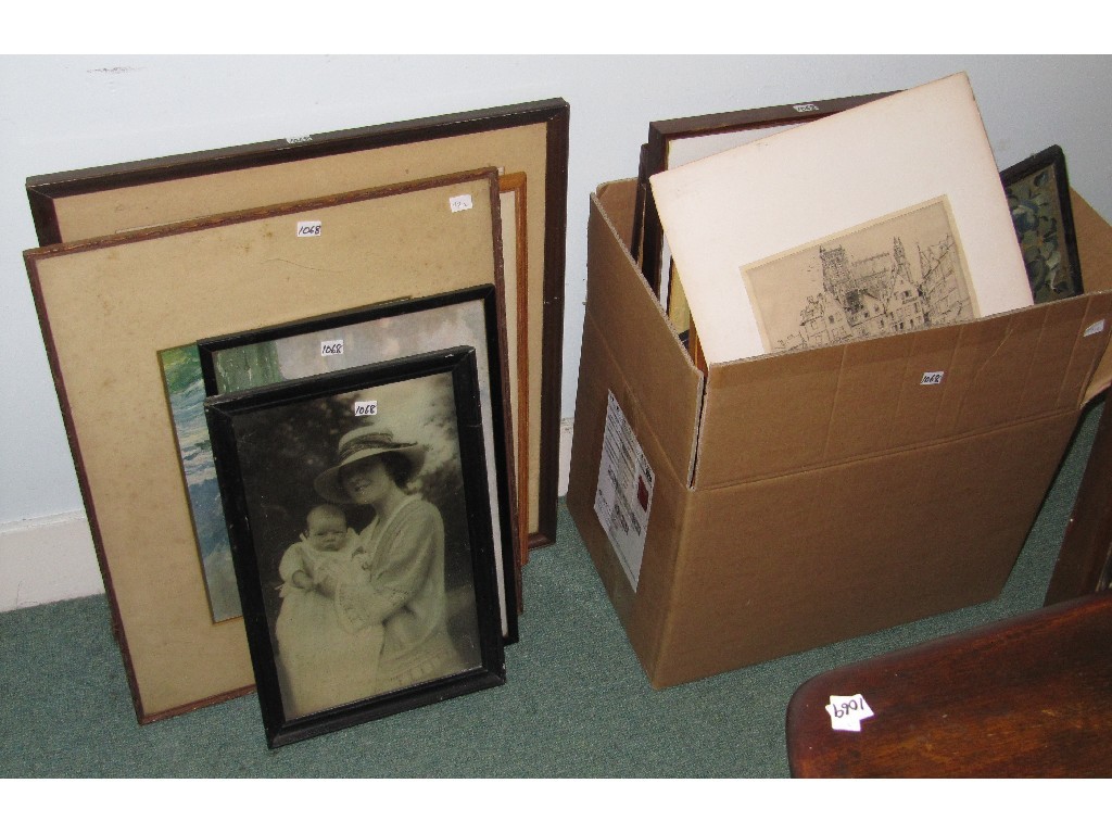 Appraisal: Large lot of prints pictures and wall mirrors