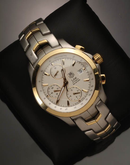 Appraisal: Lot Property of Various Owners Gentleman's Stainless Steel Chronograph Automatic