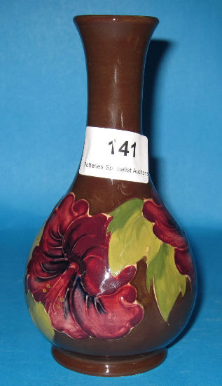 Appraisal: Moorcroft Hibiscus Bud vase Height cm