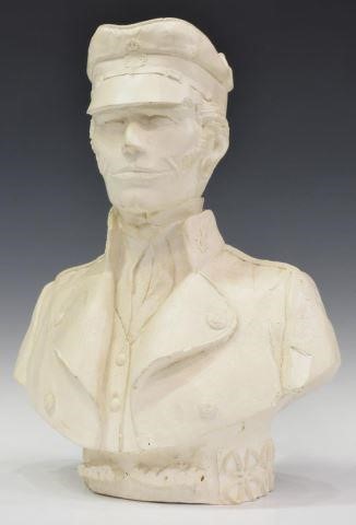 Appraisal: Cast plaster bust Corto Maltese depicting Italian comic book sailor