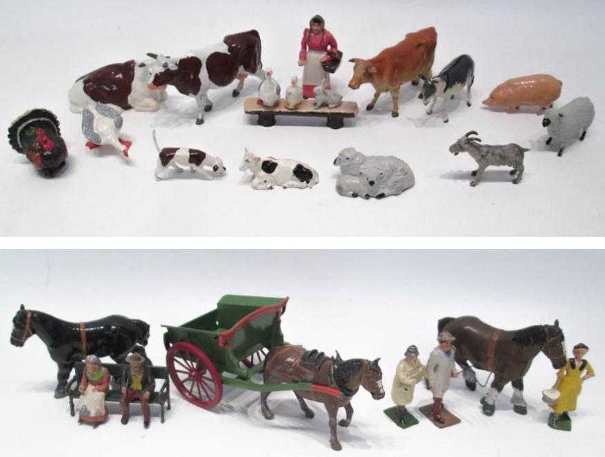 Appraisal: COLLECTION OF W BRITAIN'S FIGURES FROM THE FARM SERIES including