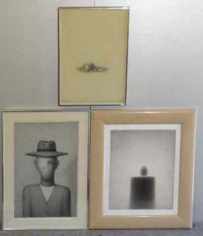 Appraisal: KOULBAK Victor Drawings on Paper Man in Bowler Cap -