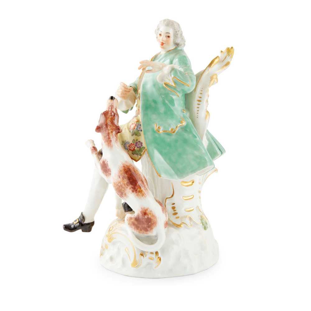 Appraisal: MEISSEN FIGURE OF AUGUSTUS THE STRONG WITH HIS HUNTING DOG