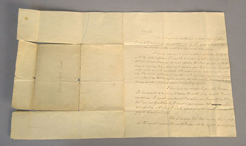 Appraisal: Hand written note by Henry A Muhlenberg addressed to General