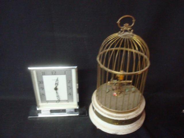 Appraisal: English Clock together with Birdcage Automaton From a Long Island