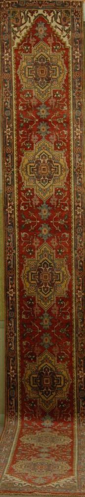 Appraisal: ORIENTAL RUG SERAPI DESIGN RUNNER ' x ' With six