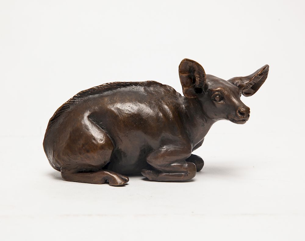 Appraisal: Terry Owen Mathews Recumbent Antelope Bronze Terry Owen Mathews English