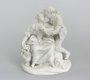 Appraisal: French Bisque Figural ca Early th Century The Lovers With