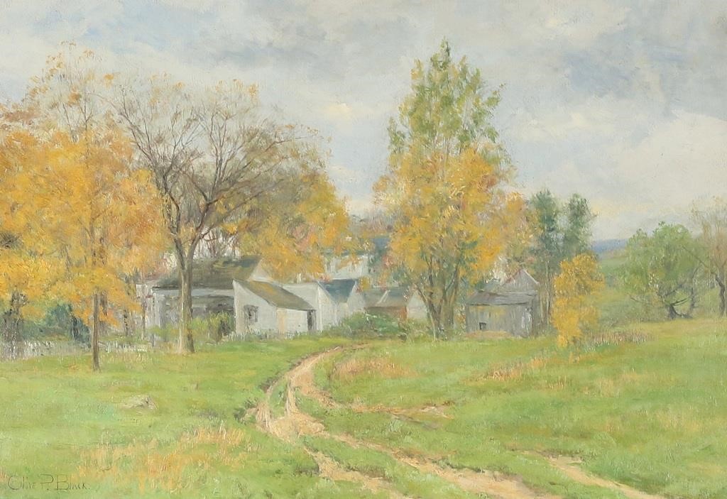 Appraisal: Olive Parker Black American Massachusetts - Oil on canvas house