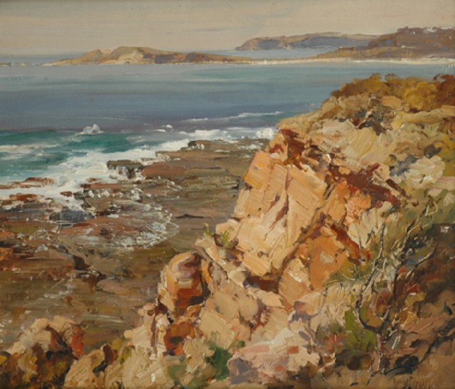 Appraisal: Robert Johnson - North of Narrabeen NSW oil on canvas