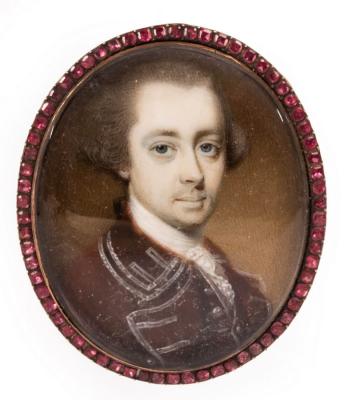 Appraisal: English School mid th Century Portrait Miniature of a Gentleman