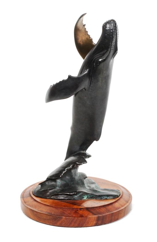 Appraisal: Sale Lot Randy Puckett American th Century Breaching Humpback bronze