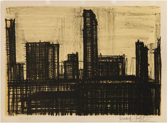 Appraisal: Bernard Buffet - new york x m lithograph printed in