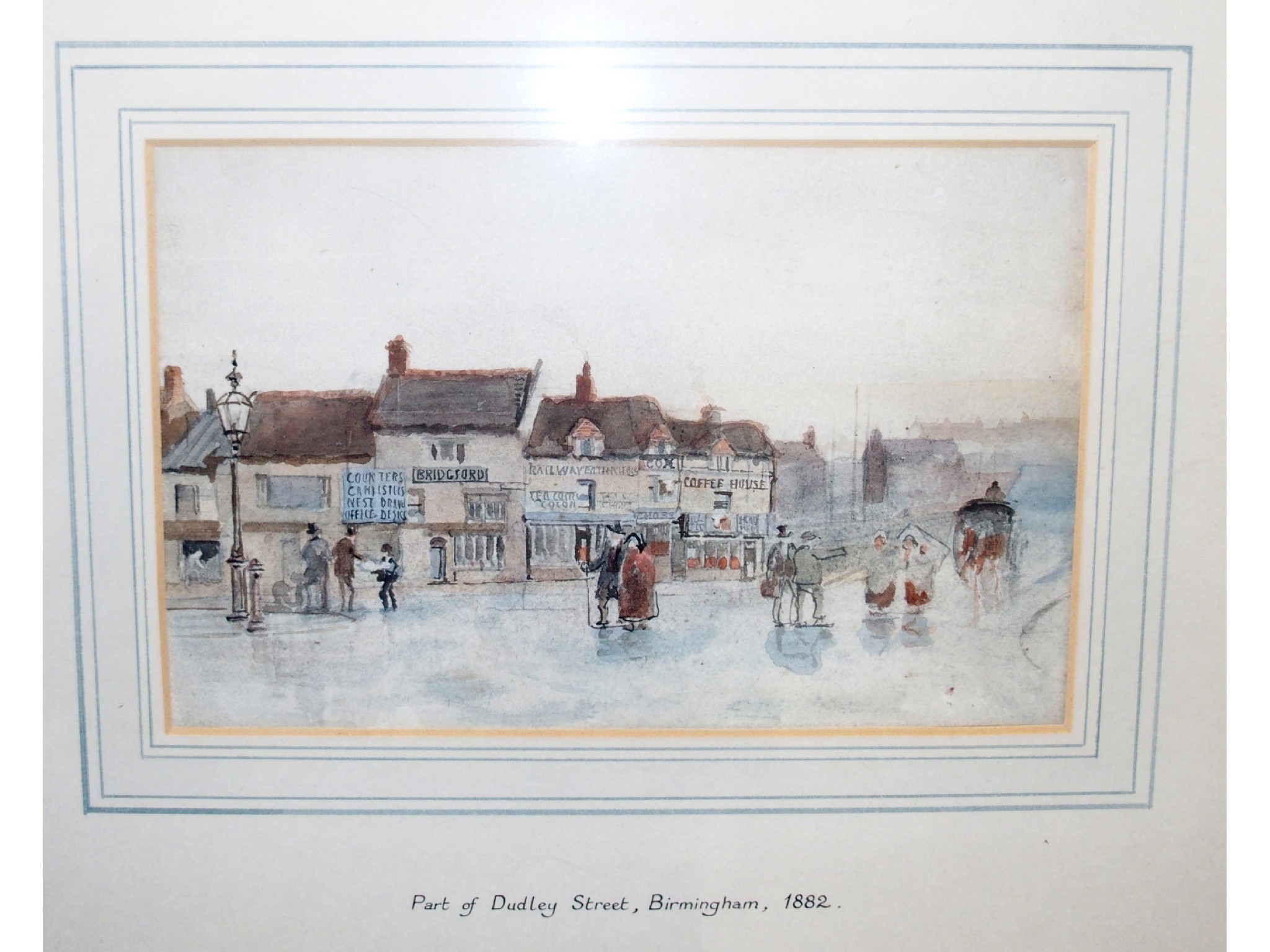 Appraisal: ENGLISH SCHOOL th Century Part of Dudley Street Birmingham watercolour