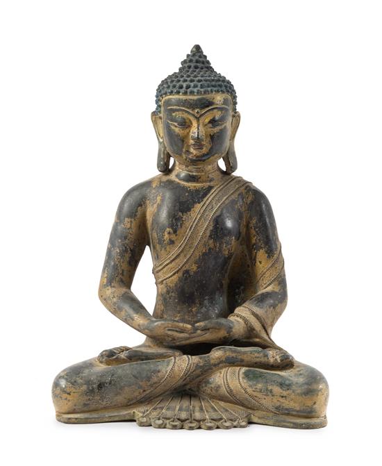 Appraisal: Sale Lot A Bronze Figure of Buddha the Buddha seated