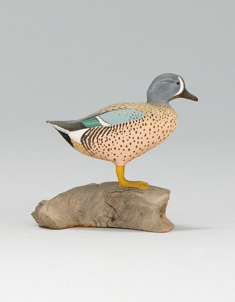 Appraisal: MINIATURE BLUE-WINGED TEAL DRAKE By Harold Gibbs of Barrington Rhode