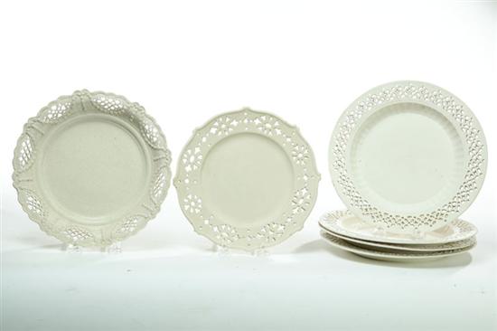 Appraisal: SIX PLATES England late th-early th century creamware All have