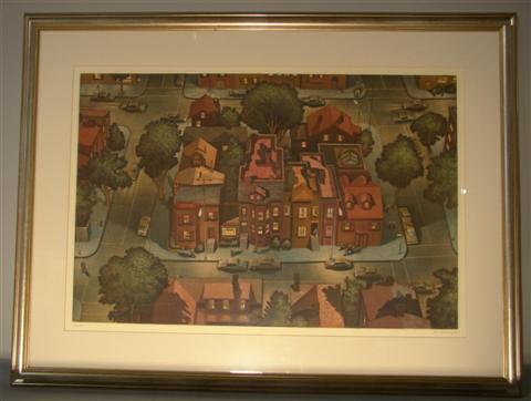 Appraisal: ARTHUR L WERGER AMERICAN - FACADES Etching x in Framed