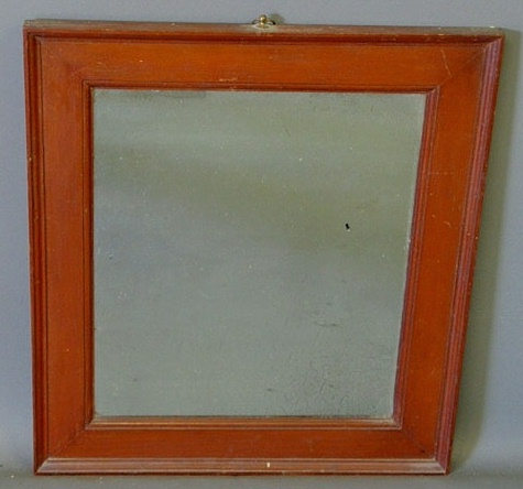 Appraisal: Pennsylvania mirror with red wash frame early th c x