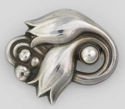 Appraisal: A Georg Jensen Sterling Silver Brooch Design A Sterling silver