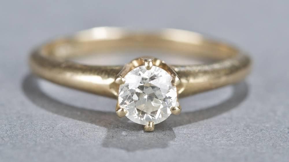 Appraisal: ct diamond ring set in kt yellow gold A ct