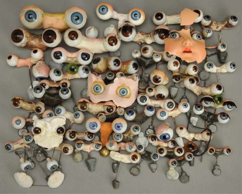 Appraisal: Antique Blown Glass Doll Eyes pairs of antique glass doll