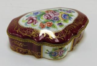 Appraisal: French Porcelain Gilt Bronze Mounted Dresser Box FRANCE LATE TH-EARLY