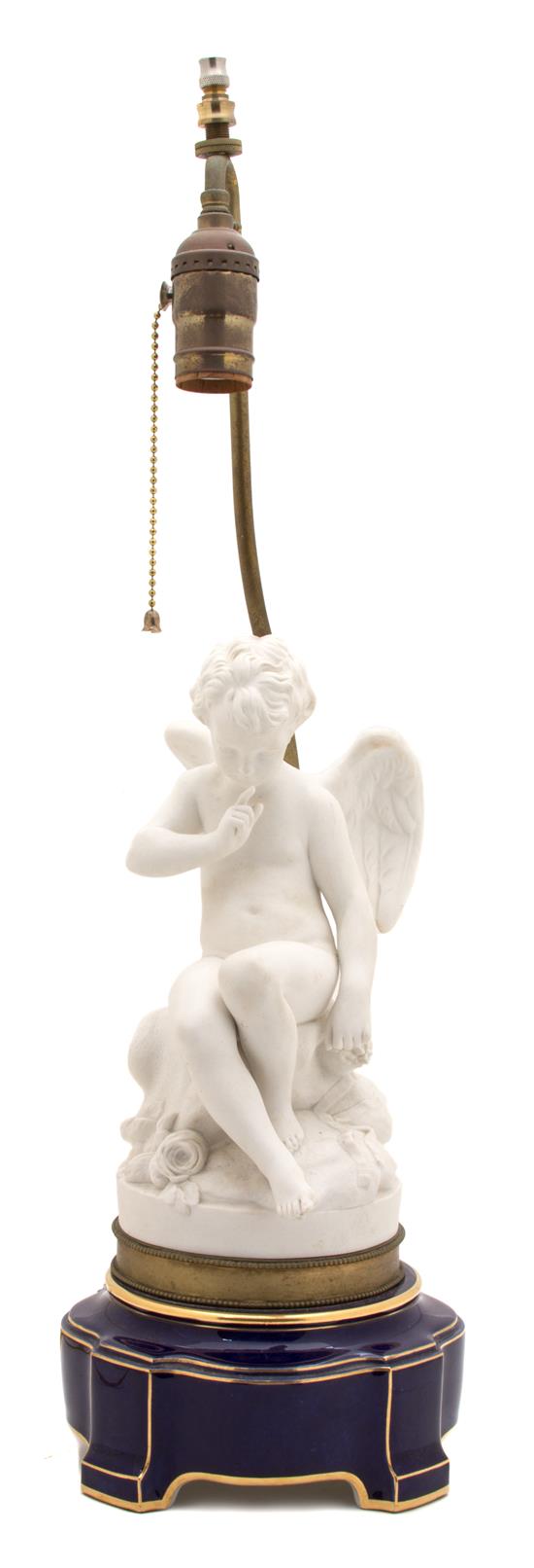 Appraisal: Sale Lot A French Bisque Porcelain Cupid th century mounted