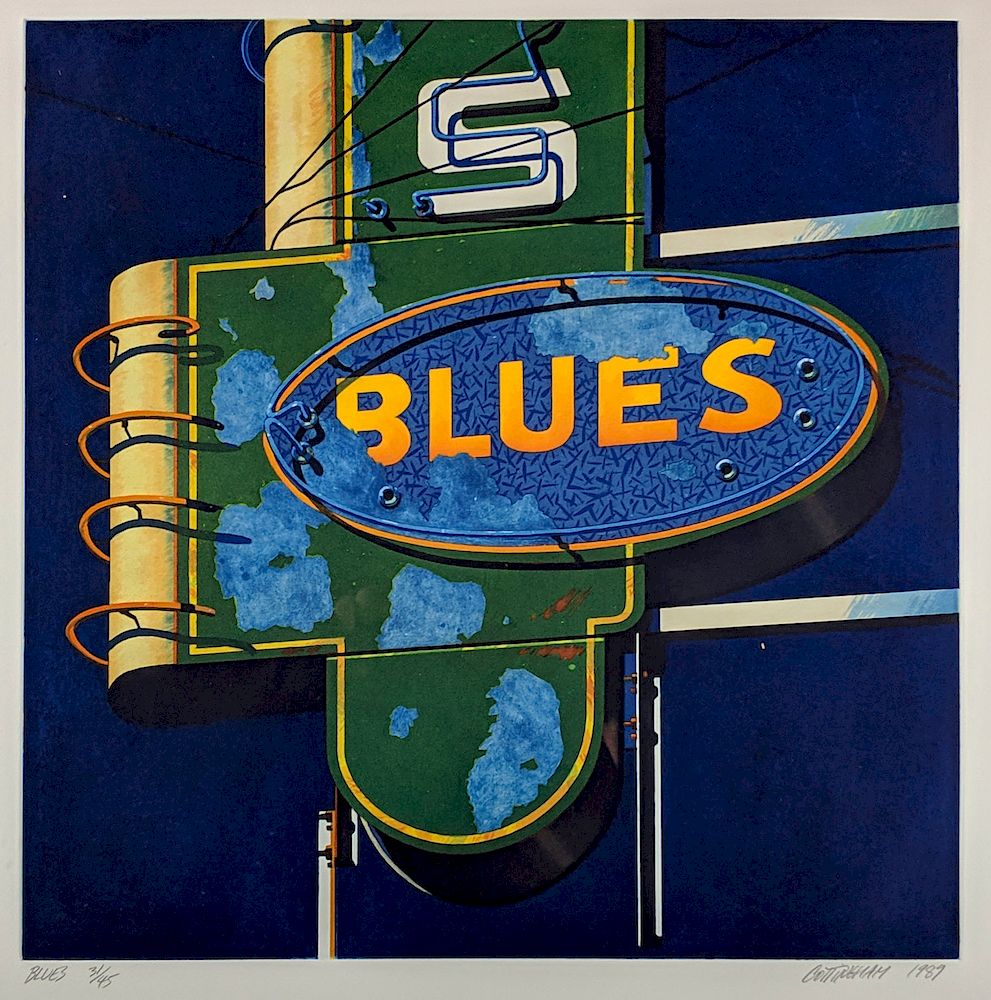 Appraisal: Robert Cottingham - Blues Lot Robert Cottingham American b Blues