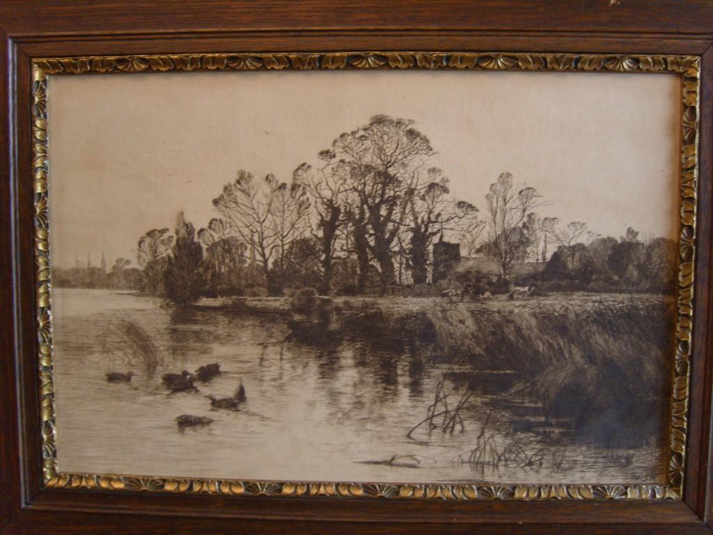 Appraisal: A late th century sepia coloured etchings by HC Fox