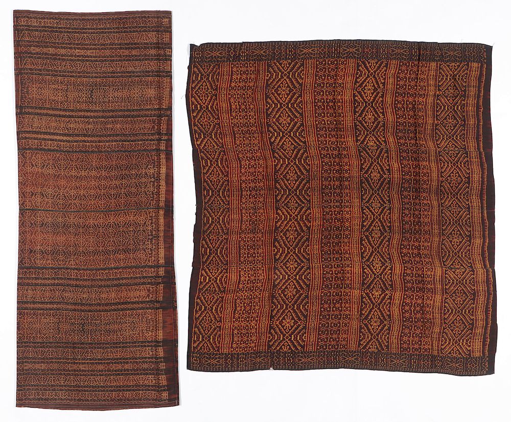 Appraisal: Old Ceremonial Sarongs Flores women's ceremonial sarongs with patola-derived motifs