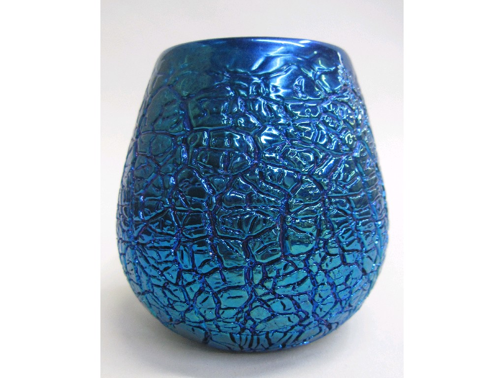 Appraisal: Lundberg studio iridescent glass vase