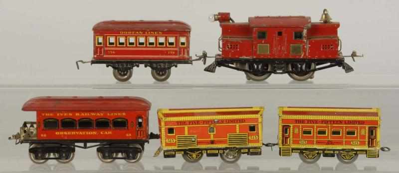 Appraisal: Lot of Ives Dorfan Katz Train Items Description American Pre-war